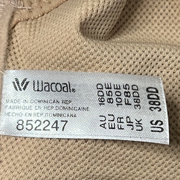 Wacoal Women's Casual Beauty Non Wire Soft Cup Bra Tan Size 38DD‎ NEW/NWT - Picture 5 of 6